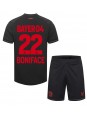 Bayer Leverkusen Victor Boniface #22 Domácí dres pro děti 2023-24 Krátký Rukáv (+ trenýrky)